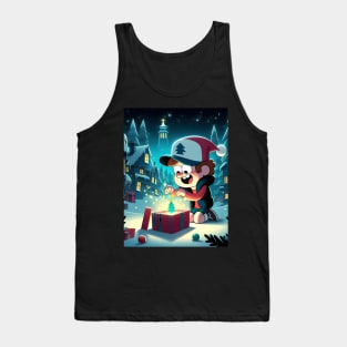 Unveiling Enigmatic Holiday Magic: Gravity Falls Christmas Art for Iconic Festive Designs! Tank Top